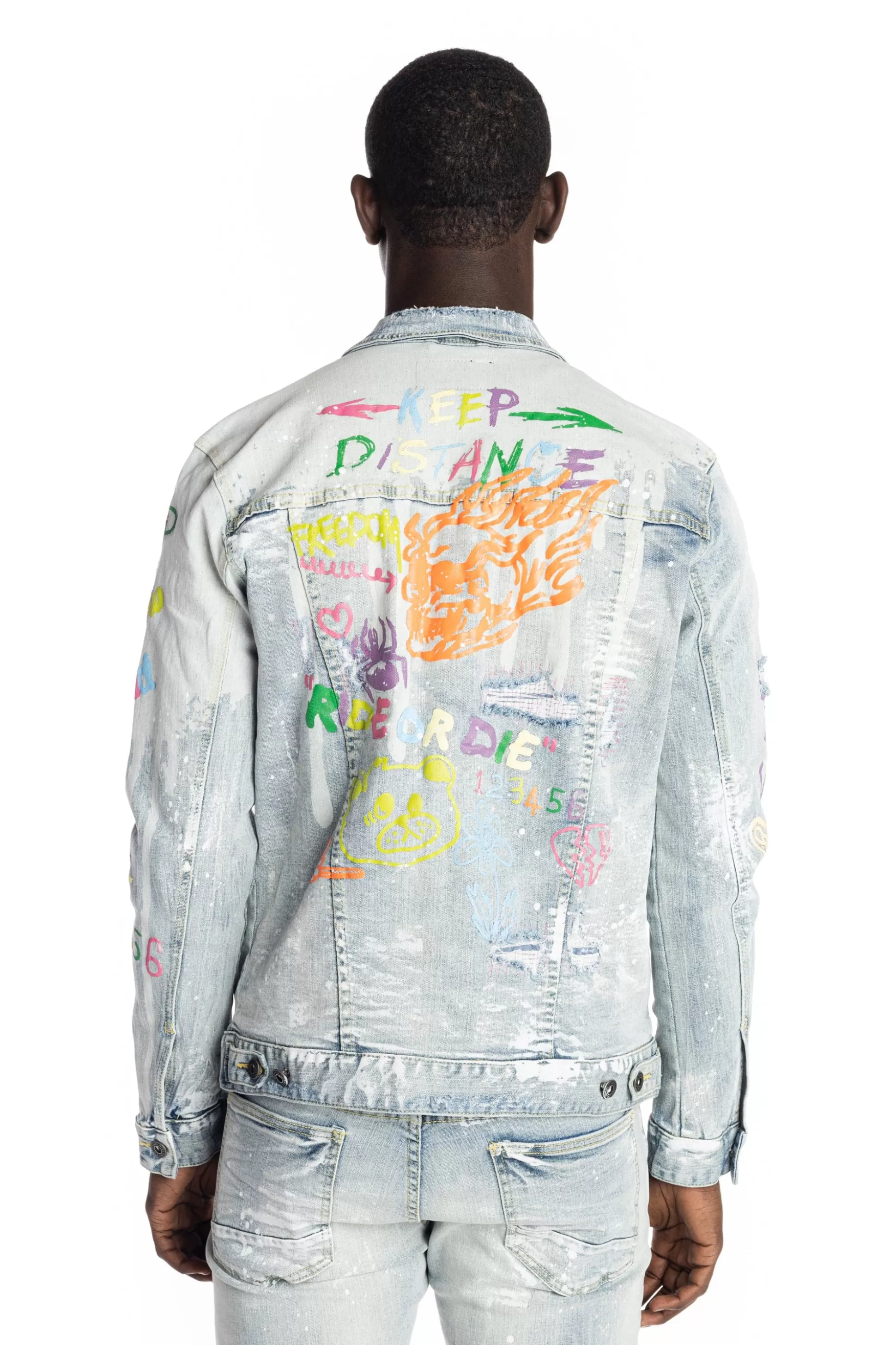 Smoke Rise Multi Color Fashion Denim Jacket Montauk Blue Online