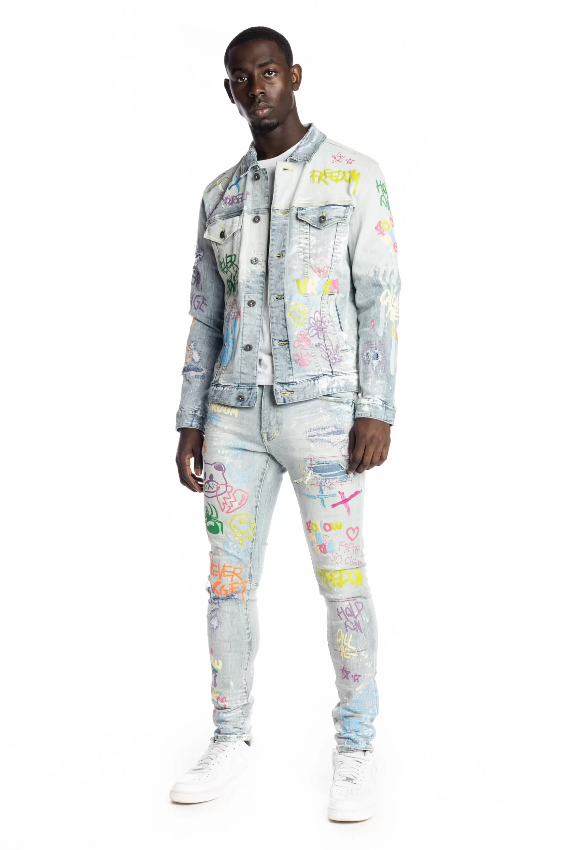 Smoke Rise Multi Color Fashion Denim Jacket Montauk Blue Online
