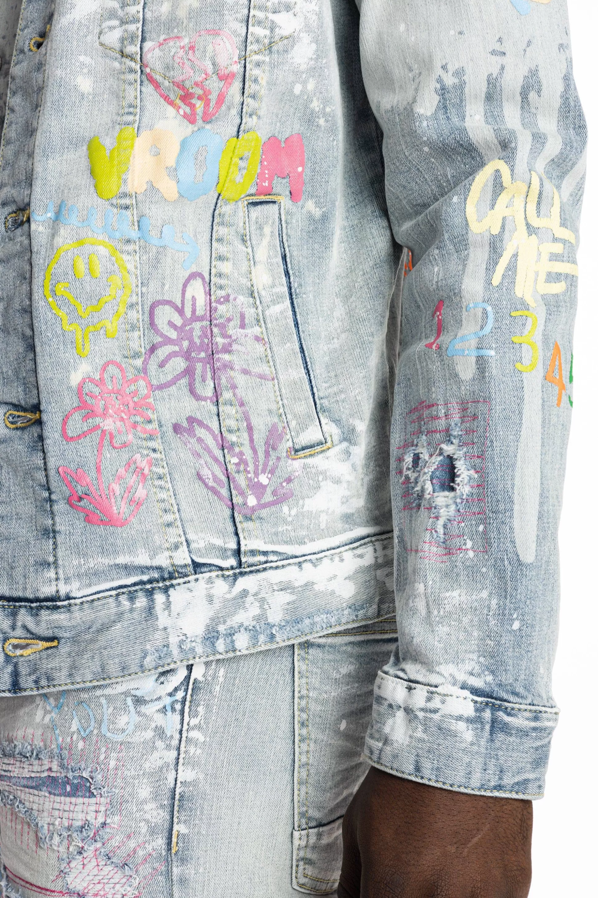 Smoke Rise Multi Color Fashion Denim Jacket Montauk Blue Online