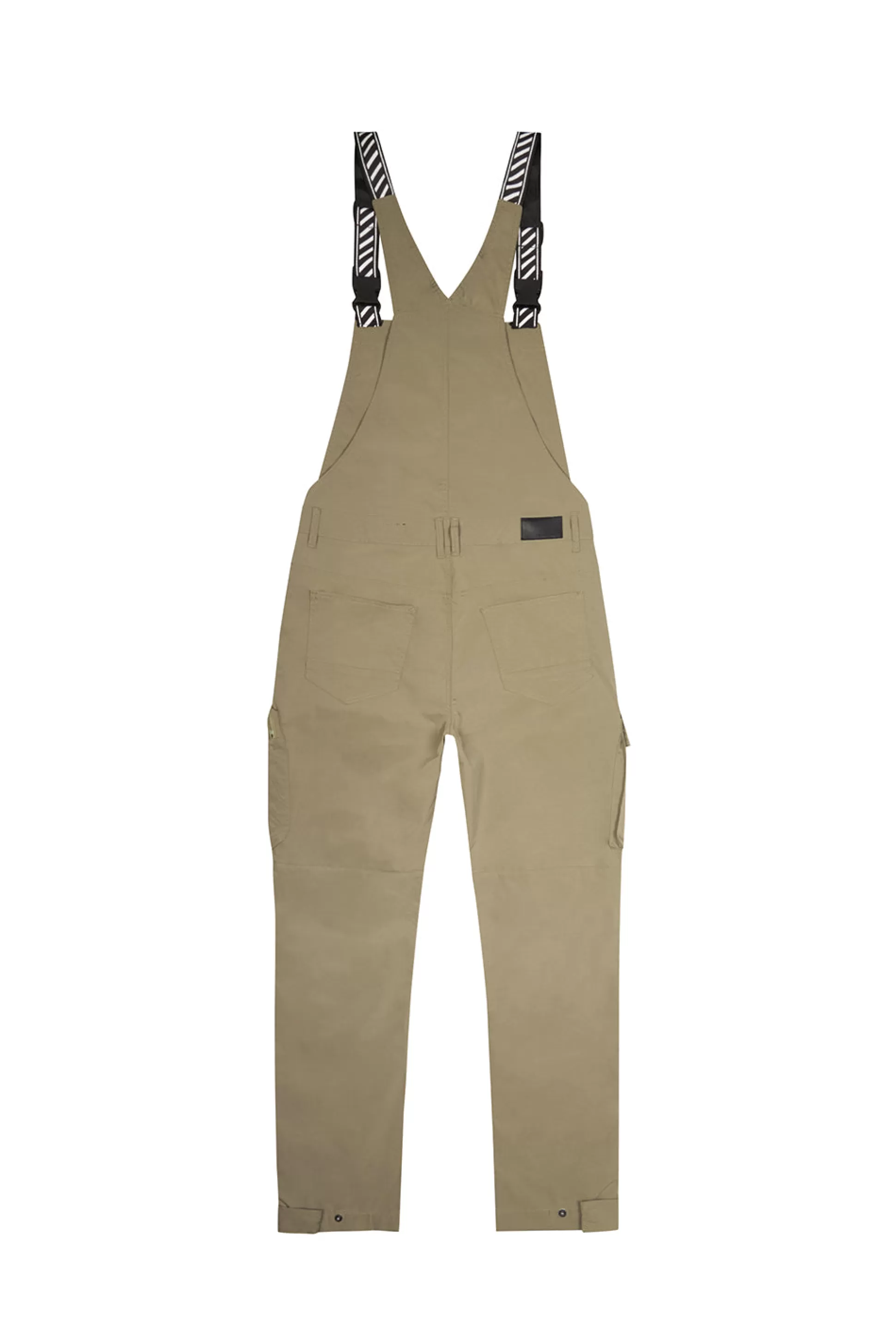Smoke Rise Tonal Color Block Windbreaker Utility Overalls Light Olive Cheap